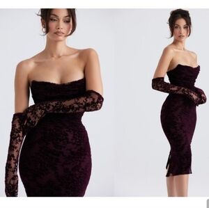 House of CB 'Isadora' Black Cherry Devour Corset Dress  size S